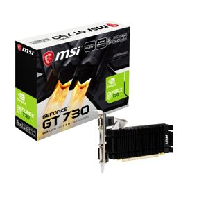 MSI N730K-2GD3H/LPV1 NVIDIA GeForce GT 730 2 Go GDDR3 - Tarjeta Gráfica Profesional, PCI-E 2.0, 64-bits, DL-DVI-D, HDMI, D-SUB