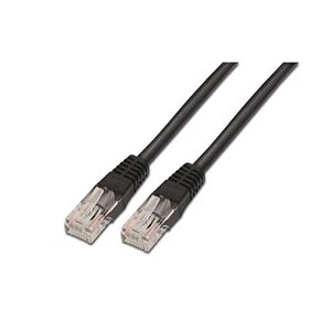 AISENS A133-0202 - Cable de Red latiguillo RJ45 (0.5 m, 10/100 Mbit/s, conmutador/Router/Módem/Panel de Conexiones/Punto de Acceso/Campos de Conexión) Color Negro