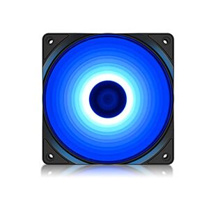 DeepCool RF120 - Ventilador azul de 4 LED azules de 120 mm, silencioso, para ordenador de gaming, 1300 rpm de alto rendimiento, 3 + 4 pines