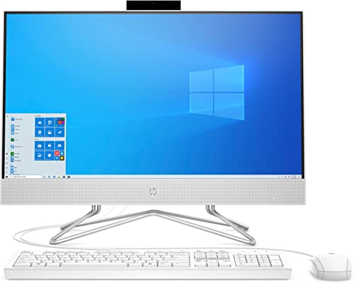 HP 24-df1000ss - Ordenador de Sobremesa de 23.8", Todo en Uno, Teclado y Ratón Inalámbricos - (Intel Core i3-1125G4, 8 GB RAM, 512 GB SSD, Windows 11 Home), Blanco