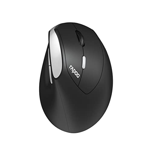 Rapoo Kabellose ergonomische Maus EV250, Schwarz Einstellbarer Sensor mit 1600 dpi