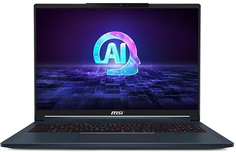 MSI Stealth 16 AI Studio A1VFG-045XES Ordenador Portátil Gaming 16" 16:10 QHD+ 240Hz (Intel Core Ultra 7 155H, 16GB RAM, 1TB SSD, RTX 4060-8GB, Sin Sistema Operativo) Star Blue, Teclado QWERTY Español