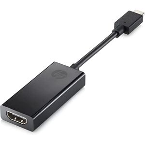HP Pavilion Adaptador de USB-C a HDMI 2.0 para Pantalla Externa (Reproducción de Video 4K, 60 Hz en TV y Monitores, Capacidad USB-C), Color Negro