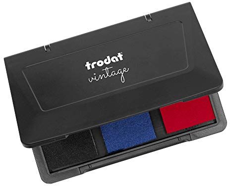 Trodat Sello de mano vintage – Combinación de colores del sello para ocasiones especiales