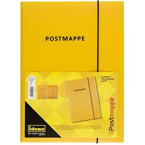 Idena 10021 - Carpeta de correo, PP, DIN A4, con banda elástica, amarillo, 1 pieza, 23,7 x 32,3 cm