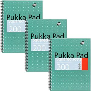 Pukka Pad Cuaderno de notas A4, cuadriculado, 3 unidades