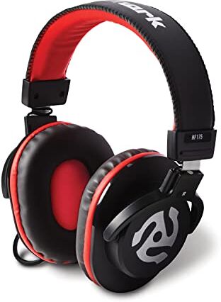 Numark HF175 - Auriculares de DJ de diseño cerrado, transductores de 40mm, almohadillas de calidad para mezclas y monitorización DJ, cable de 3m