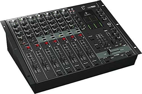 Behringer PRO MIXER DX2000USB Mezclador de DJ profesional de 7 canales con INFINIUM 'Contact-Free' VCA Crossfader e interfaz USB/Audio