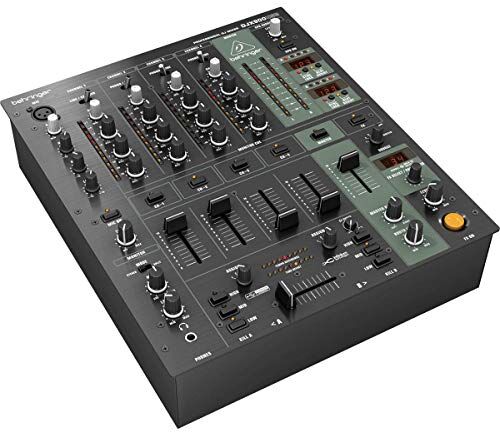 Behringer PRO MIXER DJX900USB Mezclador de DJ profesional de 5 canales con INFINIUM 'Contact-Free' VCA Crossfader, efectos digitales avanzados e interfaz USB/Audio