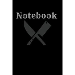ART Notebook: black cover chef styled Recipie lined notebook
