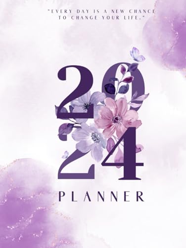 Maleta, Jaile Agenda with monthly, weekly and daily planner, from January to December 2024, 8.5x11: Colorful and motivating agenda that will help you organize your life and achieve your goals