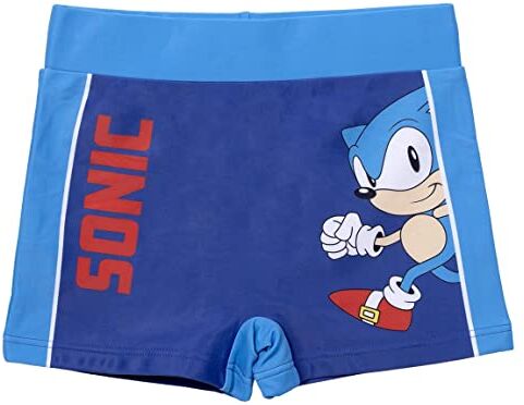 CERDÁ LIFE'S LITTLE MOMENTS Bañador Bóxer de Sonic para Niño - Color Azul - Talla 8 Años - Tejido de Secado Rápido - Bañador con Cintura Elástica - Estampado de Sonic - Producto Original Diseñado en España