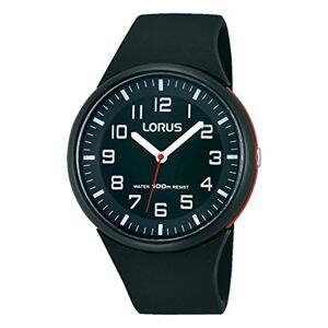 Lorus Watches RRX47DX9 Reloj de Pulsera para Mujer, Movimiento de Cuarzo, analógico, con iluminación, Pulsera de Goma Negra