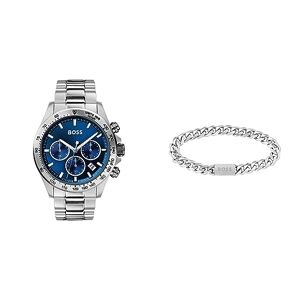 Boss Watches and Jewelry Reloj Cronógrafo y Brazalete de Acero Inoxidable para Hombre