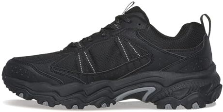 Skechers Resistencia en, Trekking Corte Bajo Hombre, Ribete de Malla sintética Negra, 39 EU