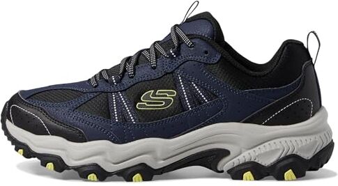 Skechers Resistencia en, Trekking Corte Bajo Hombre, Malla sintética Azul Marino Ribete Negro, 39 EU