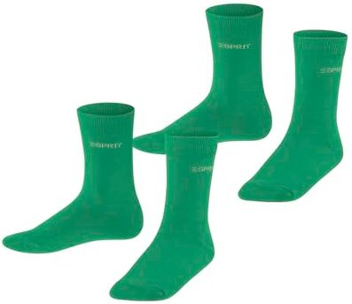 Esprit Foot Logo 2-Pack K So Algodón Monocolor 2 Pares Calcetines, Verde (Apple 7200), 35-38 (Pack de 2) Unisex niños