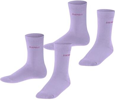 Esprit Foot Logo 2-Pack K So Algodón Monocolor 2 Pares Calcetines, Morado Lupine 6903, 23-26 (Pack de 2) Unisex niños