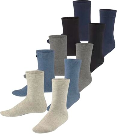 Esprit Solid Mix 5-Pack K SO algodón unicolor 5 pares, Calcetines Unisex niños, Multicolor (Sortiment 0070), 35/38 EU