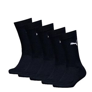 Puma Easy Rider Kids' Crew Socks (5 Pack) Calcetines, Black, 31-34 (Pack de 5) Unisex niños