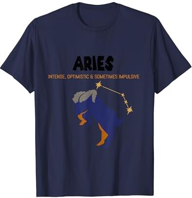 Zodiac Astrología impulsiva optimista intensa de Aries Camiseta