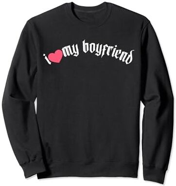 Discovery Branding I Love My Boyfriend Casual Clásico Sudadera