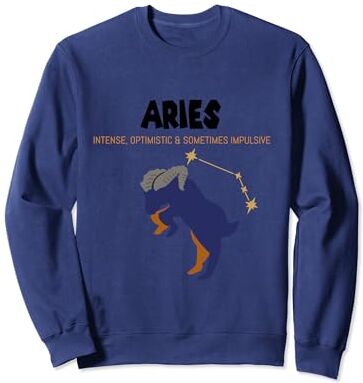 Zodiac Astrología impulsiva optimista intensa de Aries Sudadera