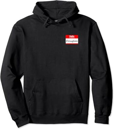 Douglas, Hello My Name is Name Tag, placa Sudadera con Capucha