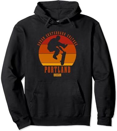 Urban Skateboarding Culture Skateboarder Urban Skateboarding de Portland Oregon Sudadera con Capucha