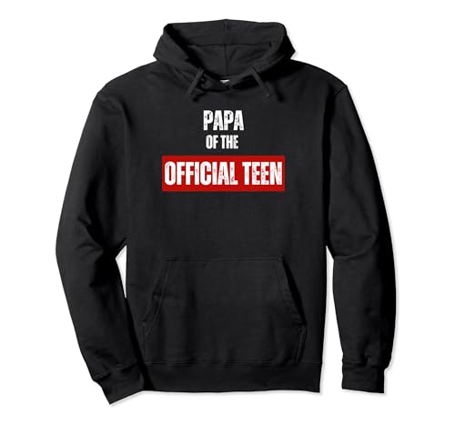 Family Look Red Black Birthday Decorations Gifts Fiesta oficial de 15 cumpleaños de Papa of the Teen Red and Black Sudadera con Capucha