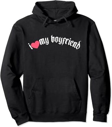 Discovery Branding I Love My Boyfriend Casual Clásico Sudadera con Capucha