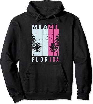 World Flags Flags of the Countries of the World Miami Beach Florida Puesta de sol Objeto retro Surf Miami Sudadera con Capucha