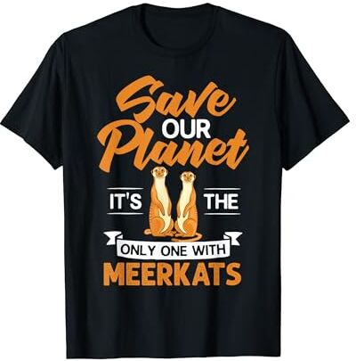 Meerkat Animals Animales suricata divertida linda mascota africana Camiseta