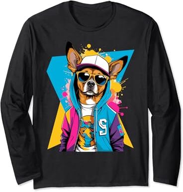 Canine Couture Street Threads Hip Dog en tonos Urban Pup Streetwear Manga Larga