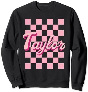 Nombre TAYLOR Retro Personalizado Groovy Cumpleaños Sudadera