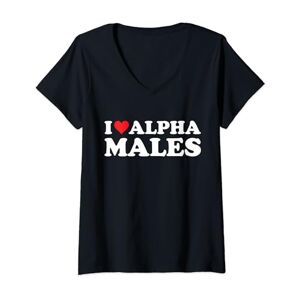 Alpha Amo a los machos alfa macho alfa Camiseta Cuello V