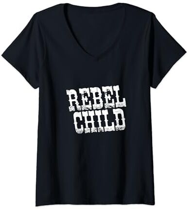 Shoppzee Mujer Niño Rebelde Camiseta Cuello V