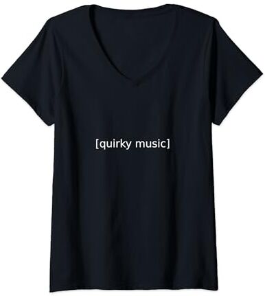 Quirky Music Funny Closed Caption Movie TV Web Mujer Quirky Music Funny Closed Caption Película TV Web Subtítulos Camiseta Cuello V