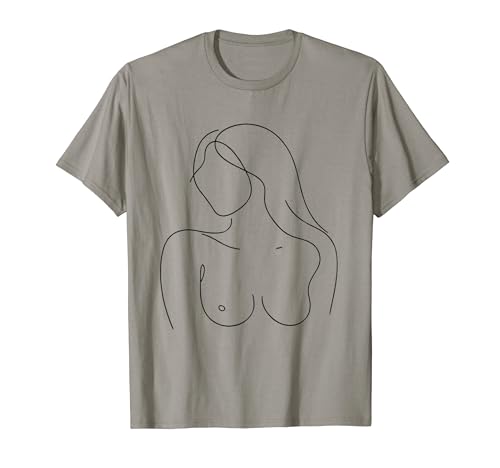 TEDRN Silueta elegante minimalista de mujer chic moda Camiseta