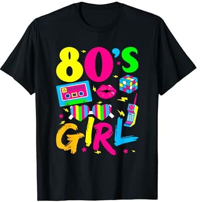 This Is My 80s Girls T-Shirt 80's 90's Party Gifts Disfraz de fiesta de cumpleaños para niña de los años 80, retro, vintage, regalos para mujer Camiseta