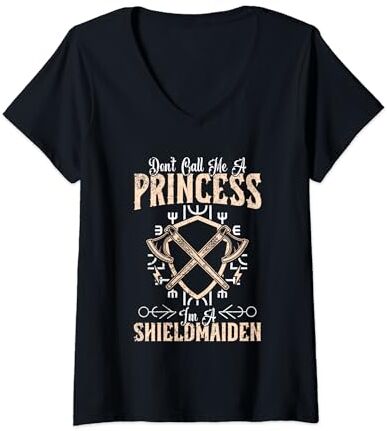 Viking Mujer Don't Call Me A Princess - I'm A Shieldmaiden Camiseta Cuello V