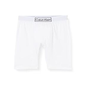 Calvin Klein Pantalón Corto para Dormir Camiseta de Pijama, White, M para Mujer