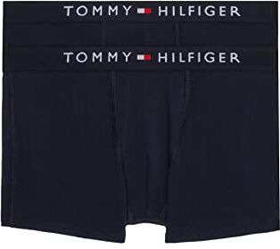 Tommy Hilfiger Niño Pack de 2 Bóxers Trunks Ropa Interior, Azul (Desert Sky/Desert Sky), 6-7 Años