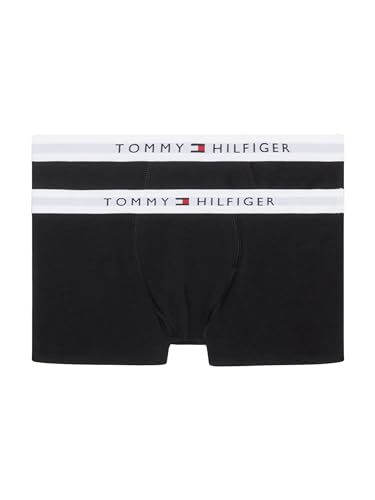 Tommy Hilfiger Niño Pack de 2 Bóxers Trunks Ropa Interior, Negro (Black / Black), 4-5 Años