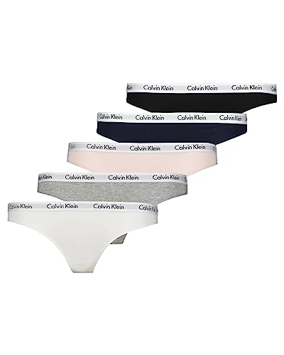 Calvin Klein Bikini 5Pk 000QD3586E, Bikinis para Mujer, B/W/Gh/Nt/Sl, XL