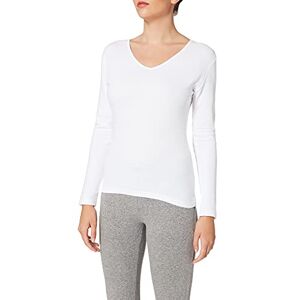 Playtex Camiseta manga larga 100% algodón térmica con doble capa Mujer x1, Blanco, XS