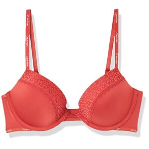 Calvin Klein Push Up Plunge 000QF5145E, Sostenes Push-Up para Mujer, Red Carpet, 36DD