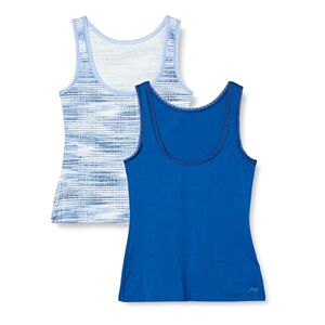Sloggi Go Tank Top C2p Shirt 02, Combinación Azul y Oscuro, L para Mujer