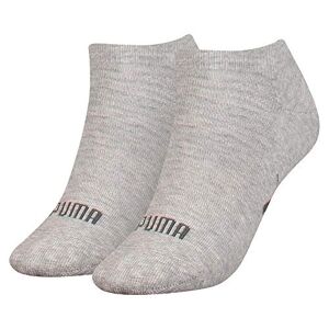 Puma Women's Sneaker-Trainer Socks (2 Pack) Calcetines, Gris, 39-42 para Mujer