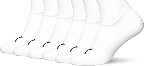 Calvin Klein Footie, Blanco (White), Talla única (Pack de 6) para Hombre